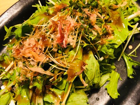ブロッコリースプラウトと水菜のサラダ